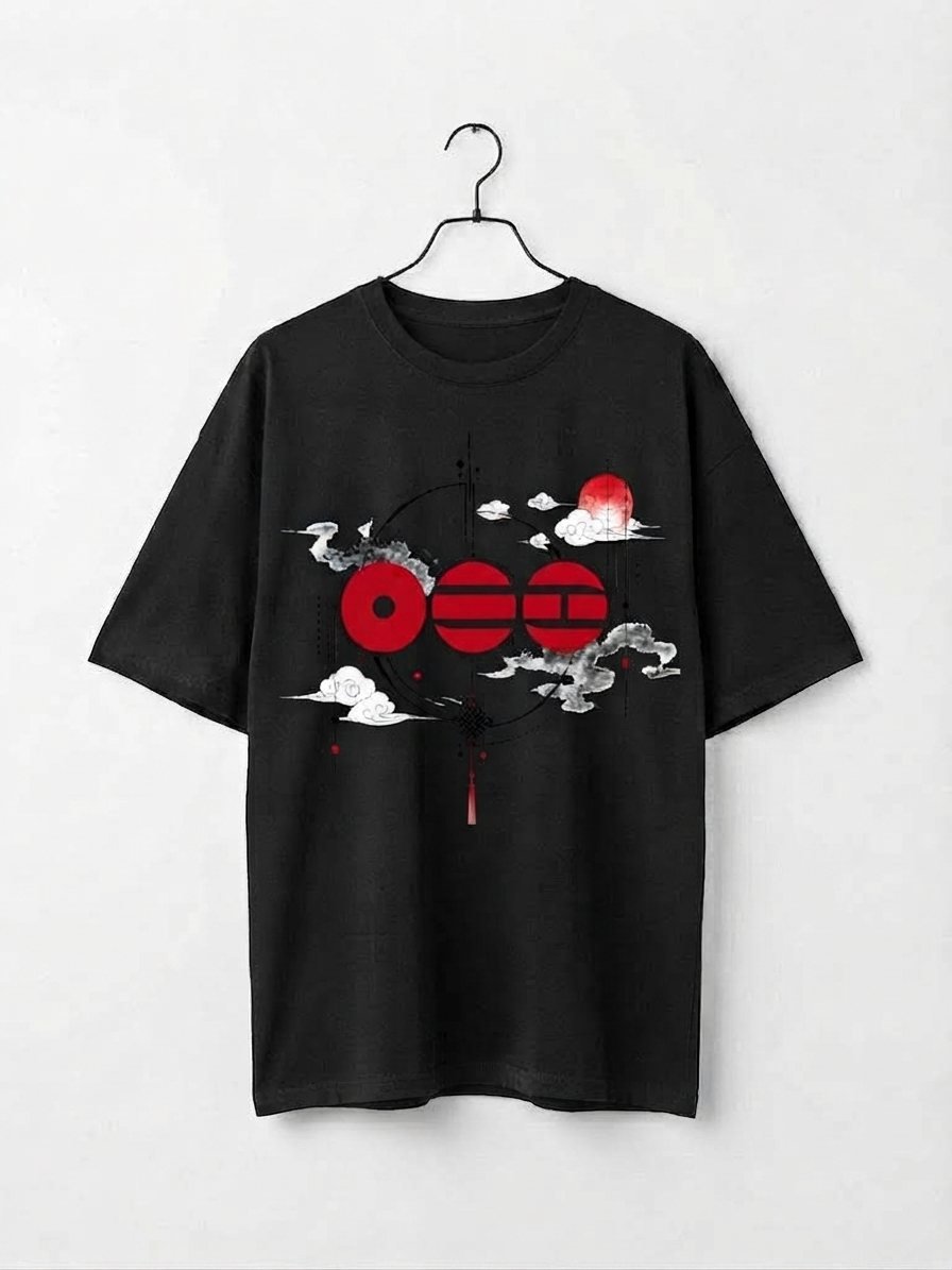 Camiseta BTS Abstracto Rojo Ooo — vista frontal