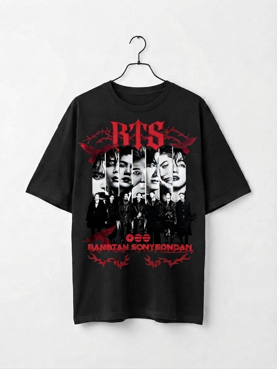 Camiseta BTS Bts Logo Metal — vista frontal