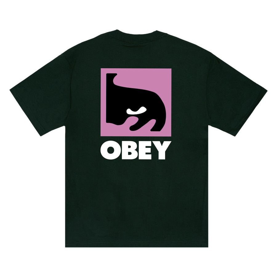 Obey Quarter Eye Icon T-Shirt - Forest Green — vista 1