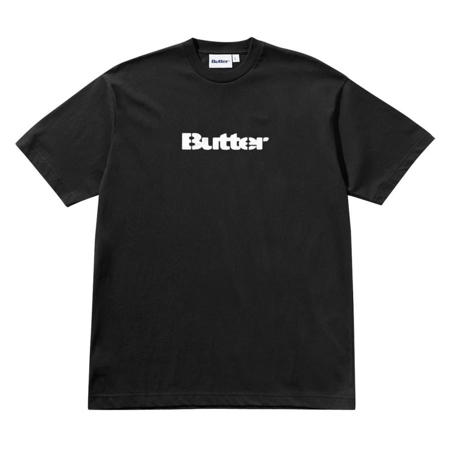 Butter Goods Stencil Logo T-Shirt - Black — vista 1