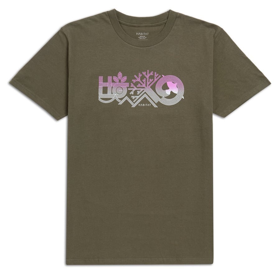 Habitat Earthscape T-Shirt - Army — vista 1