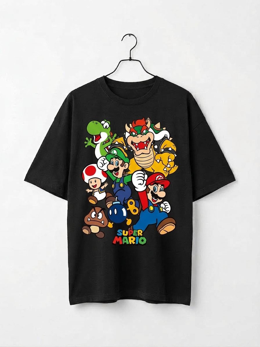 Camiseta Super Mario 18 — negra