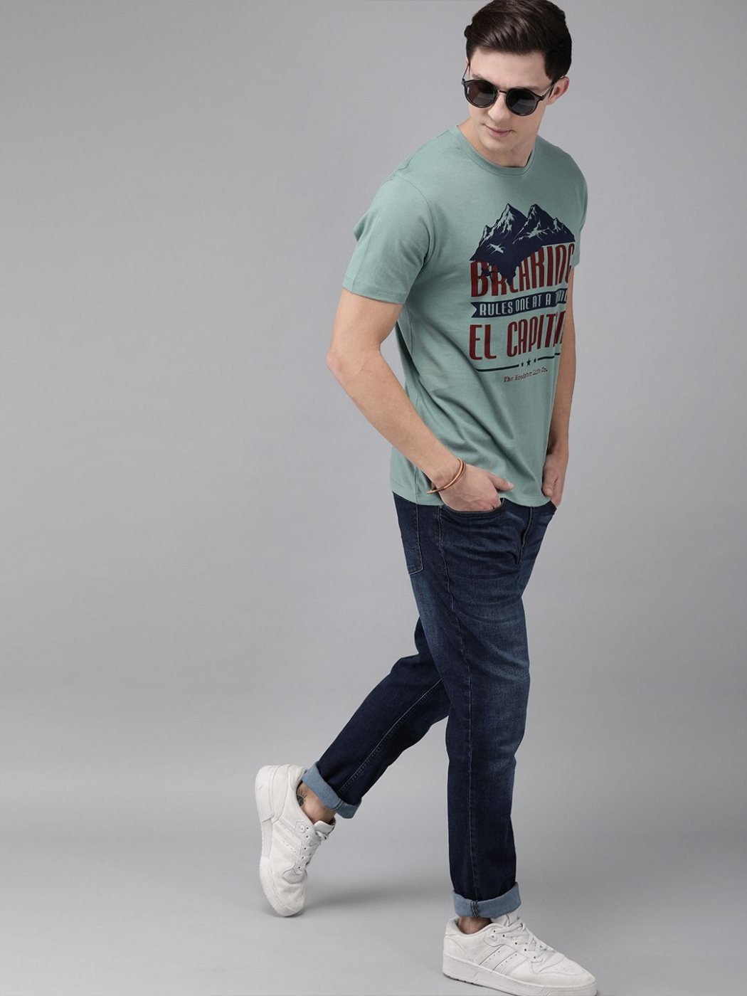 Camiseta Regular Fit Daily Line Verde Esmeralda — vista frontal