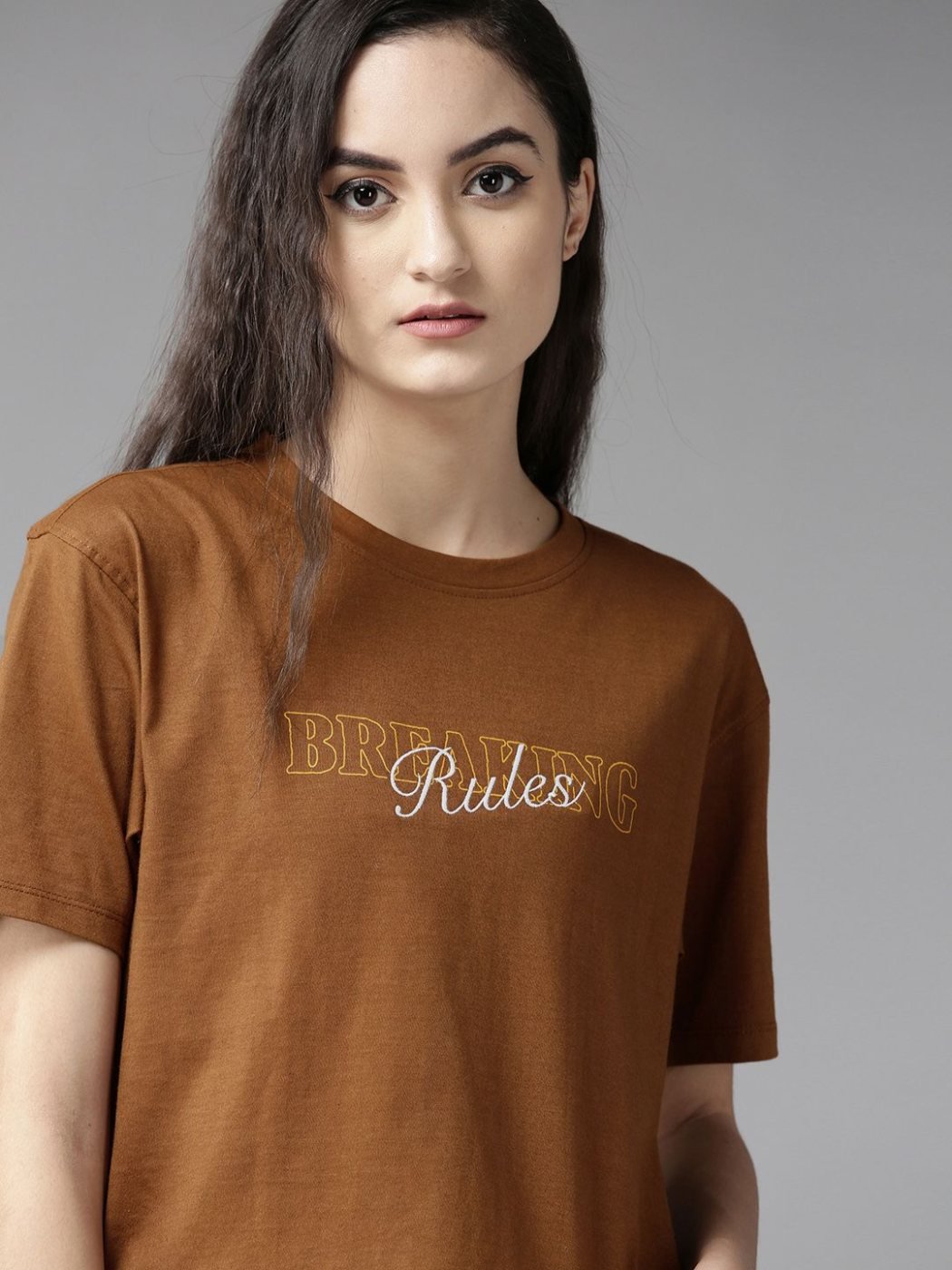 Camiseta Boxy Fit Street Core Nude — vista frontal