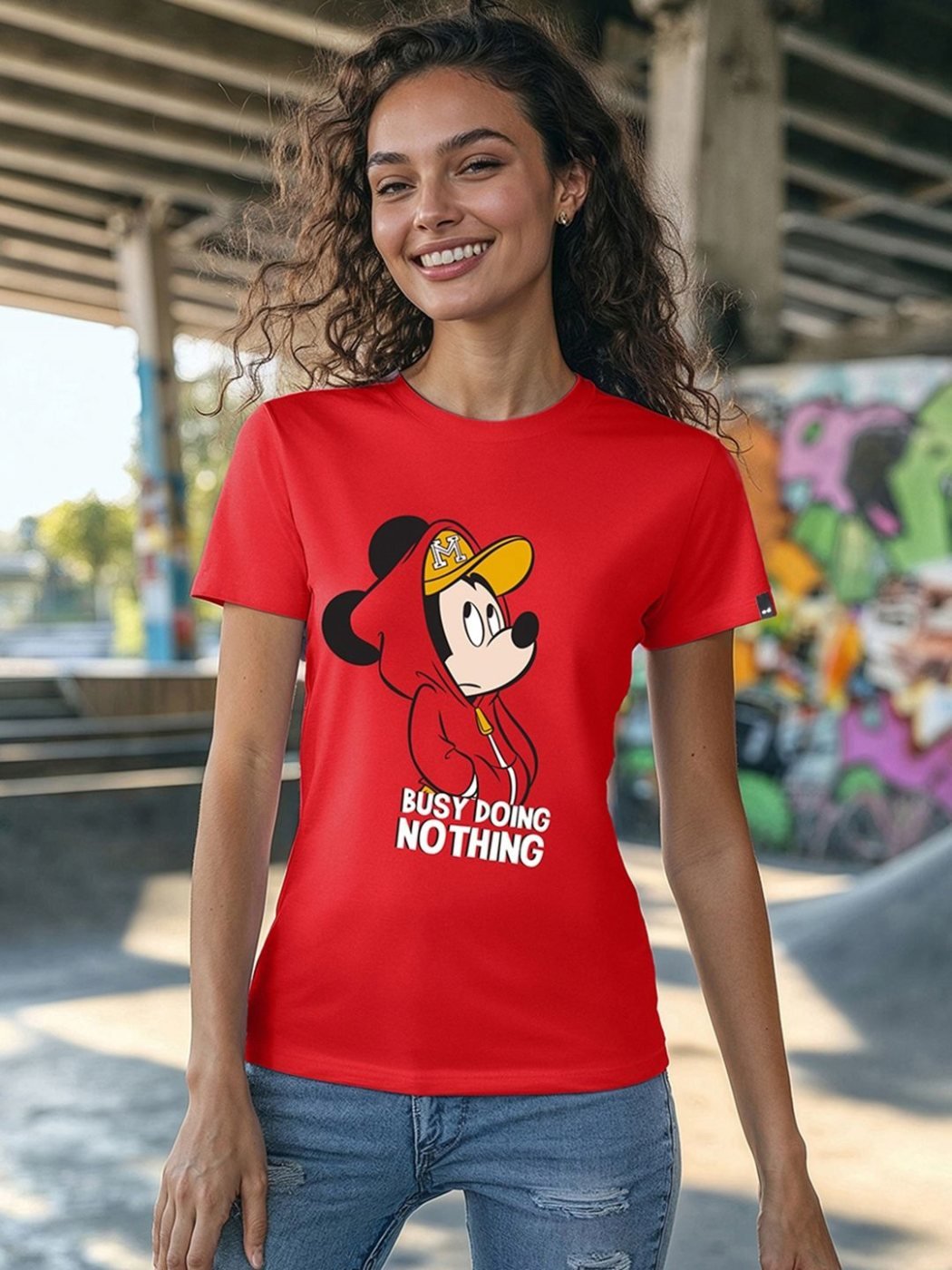 Camiseta Slim Fit Cuello Redondo Urban Basics Roja — vista frontal