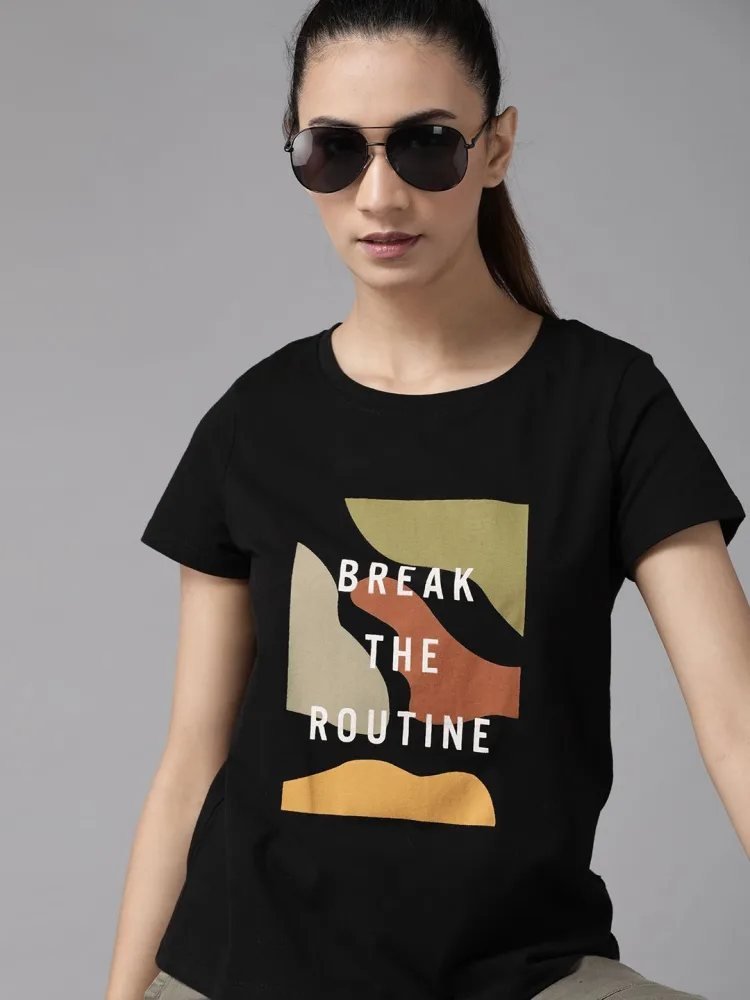 Camiseta Regular Fit City Craft Negra — vista frontal