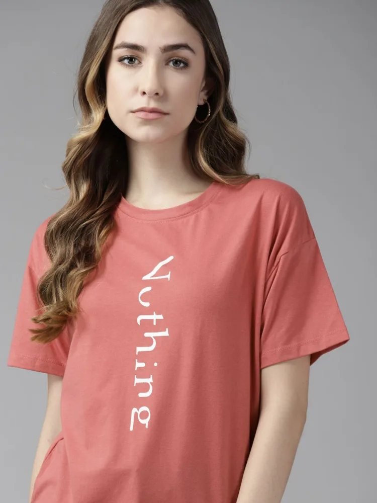 Camiseta Boxy Fit Street Core Rosa Amaranto — vista frontal