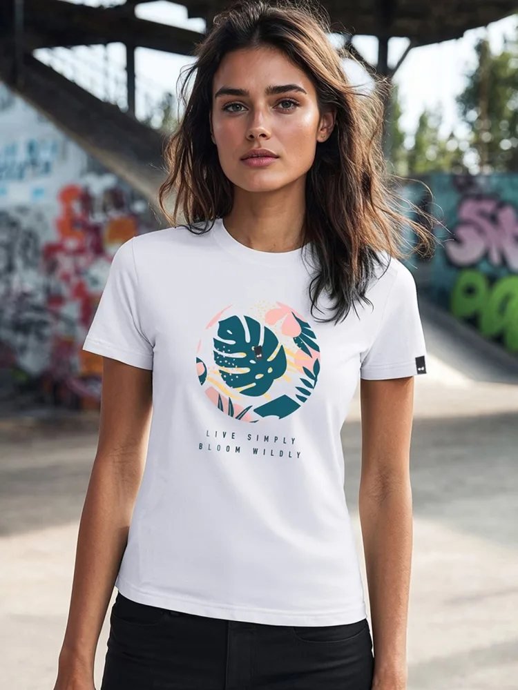 Camiseta Slim Fit Urban Basics Blanca — vista frontal