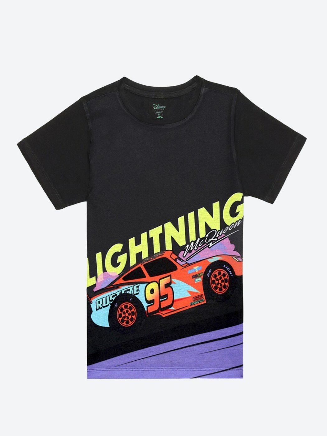 Camiseta Niño Cars Sunny Side Negro — vista frontal