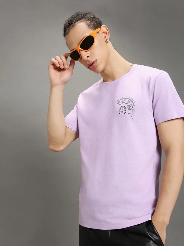 Camiseta Regular Fit Daily Line Lila — vista frontal