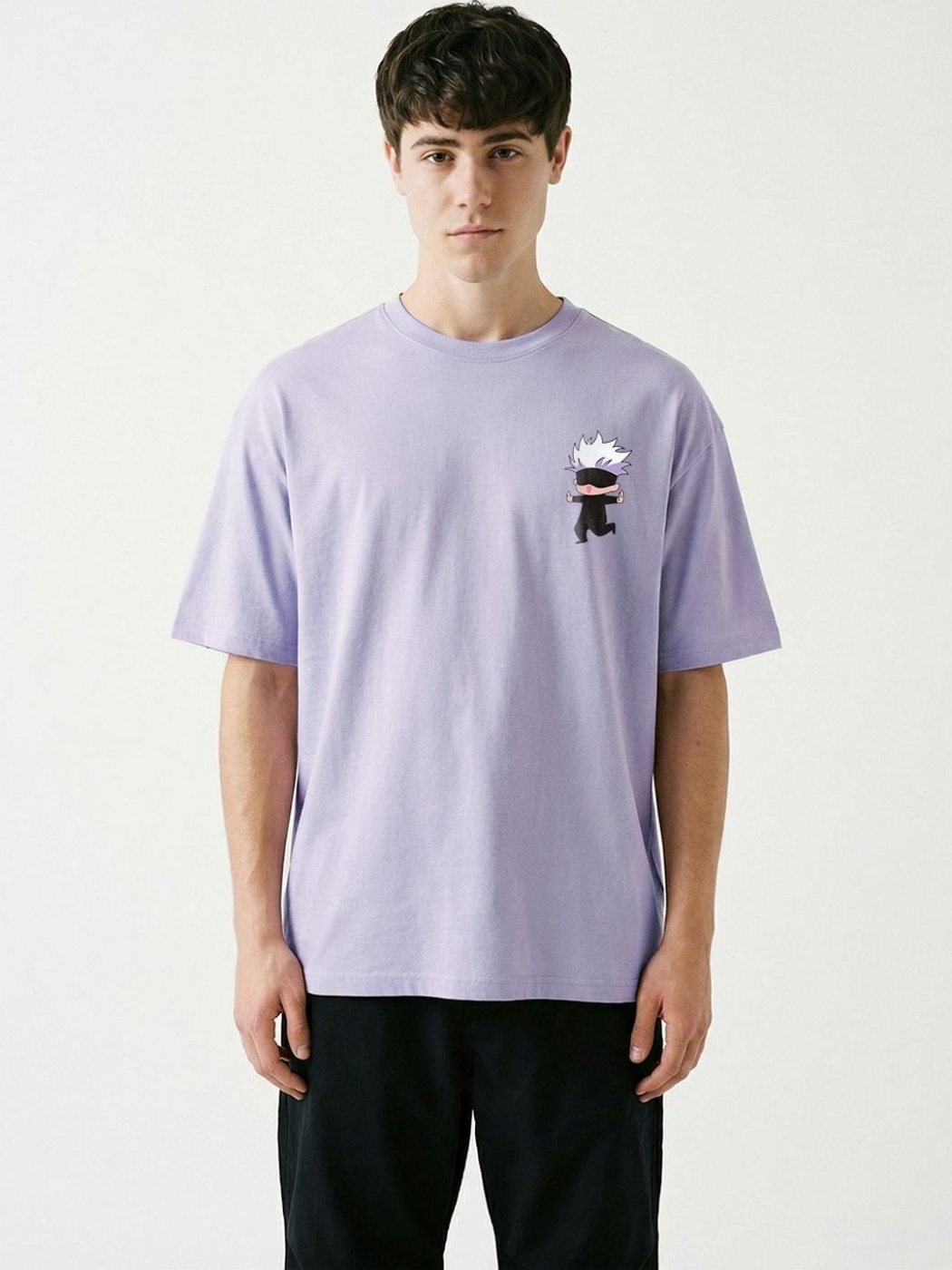 Camiseta Oversize Studio Co Lila — vista frontal