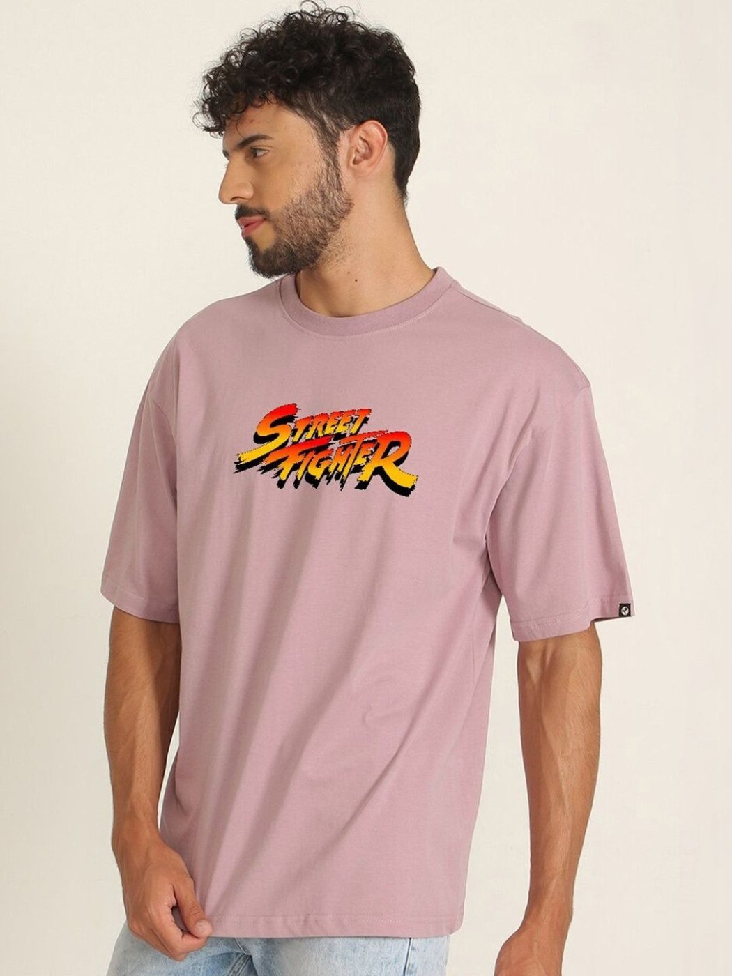 Camiseta Oversize Cosmos Co Lila — vista frontal