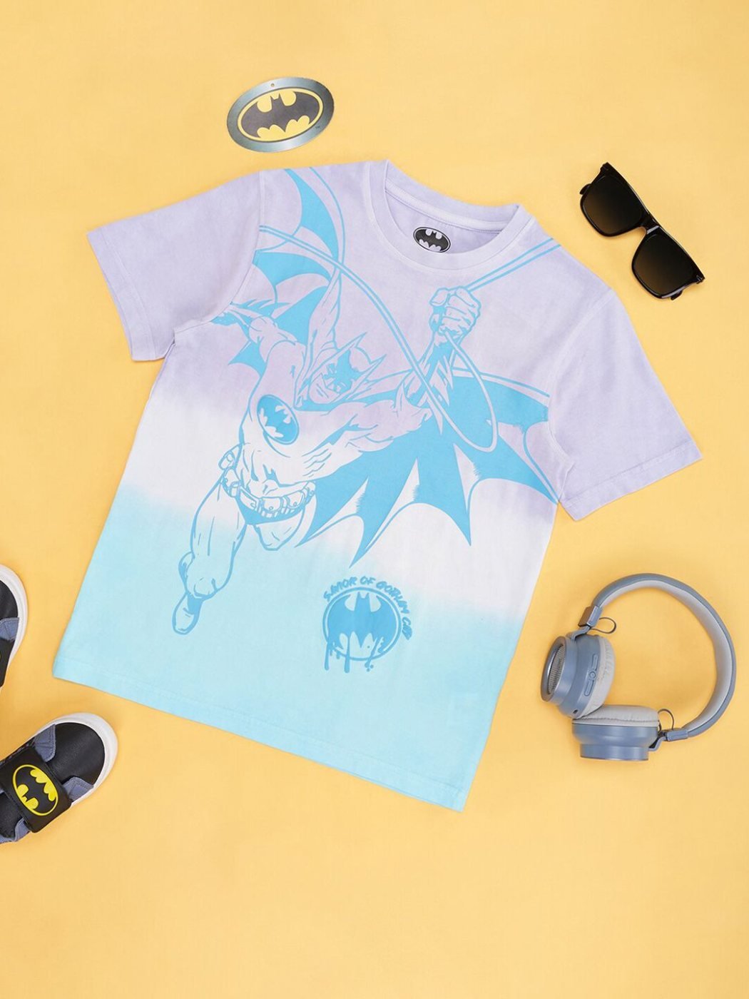 Camiseta Niño Batman School Cool Blanco — vista frontal