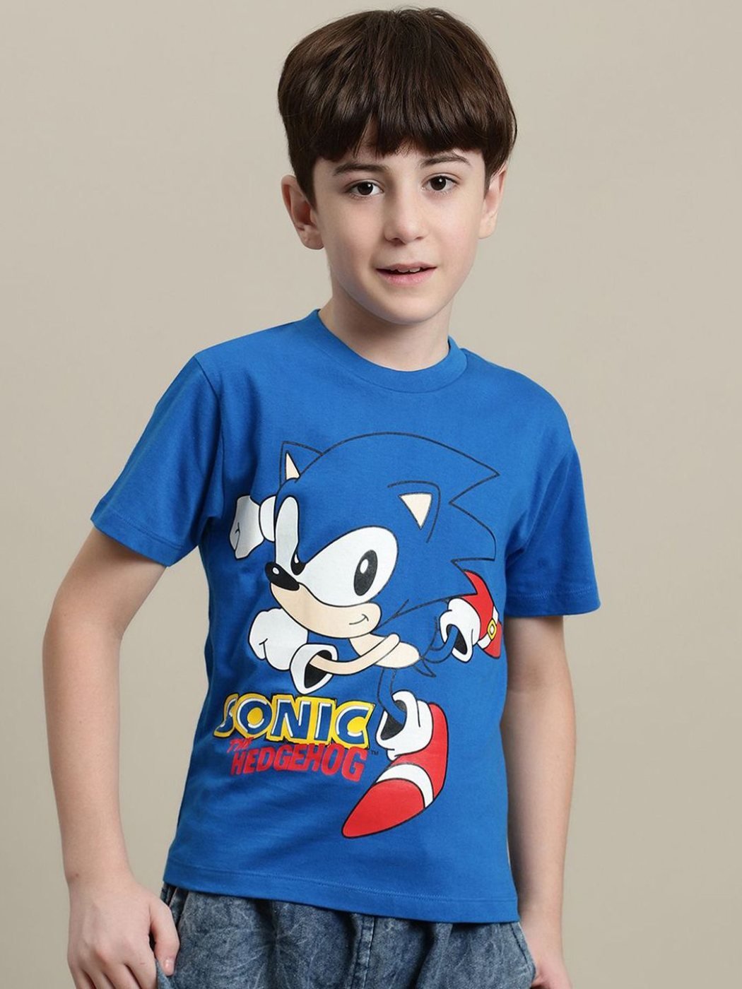 Camiseta Niño Sonic Bright Day Azul Rey — vista frontal