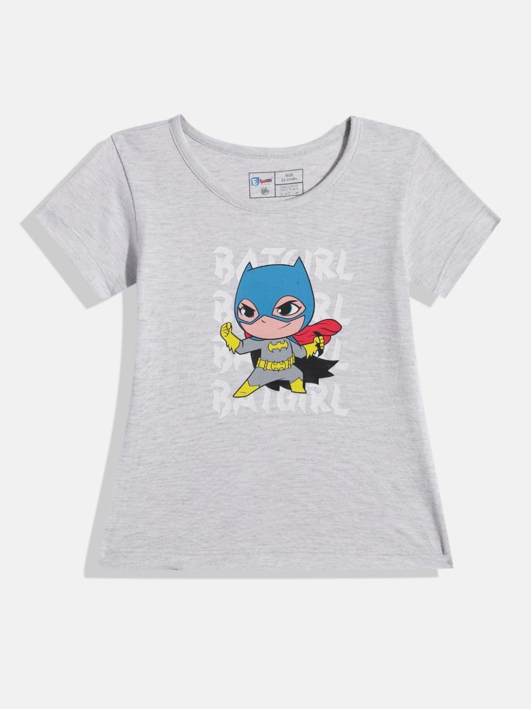 Camiseta Niño Justice League Little Hero Gris Jaspeado — vista frontal
