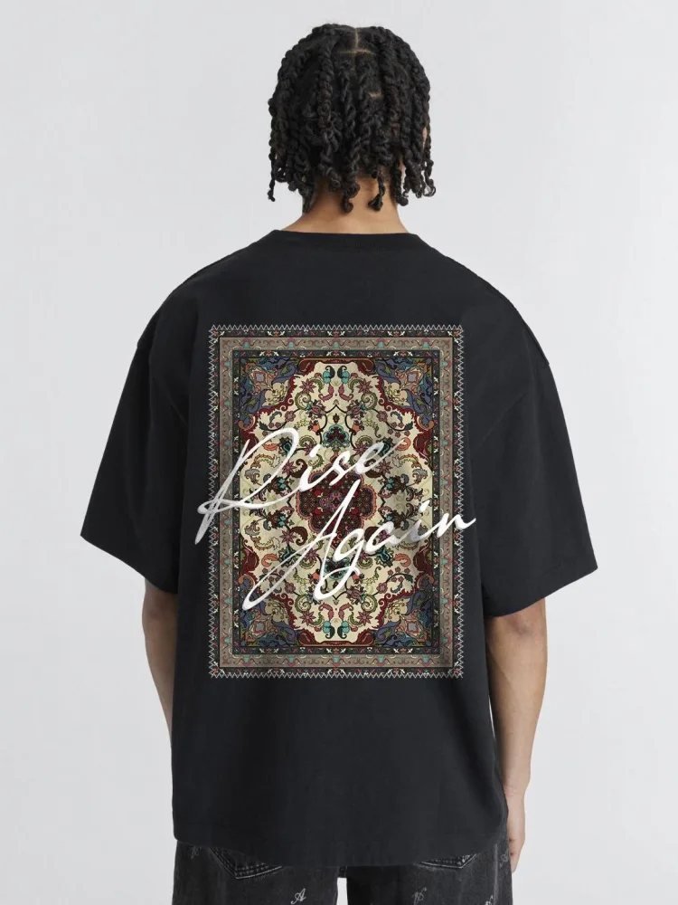 Camiseta Oversize Urban Craft Negra — vista frontal