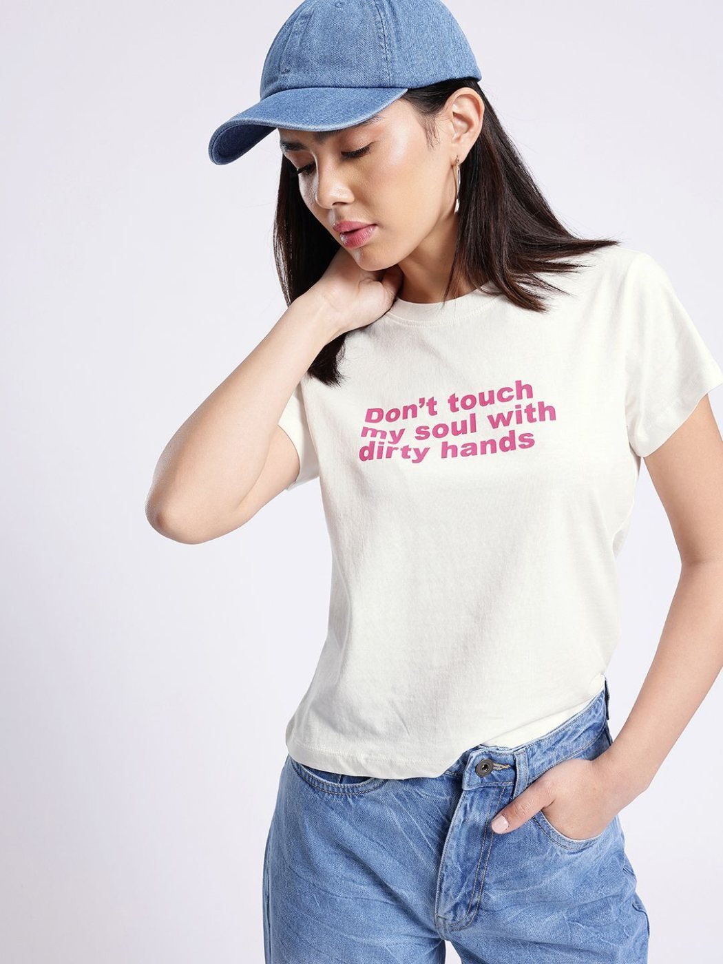 Camiseta Regular Fit Metro Line Blanca — vista frontal