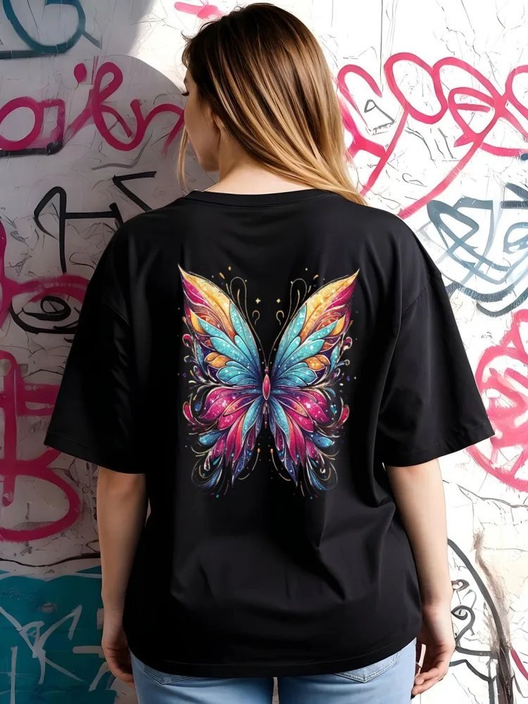 Camiseta Oversize Street Club Negra — vista frontal