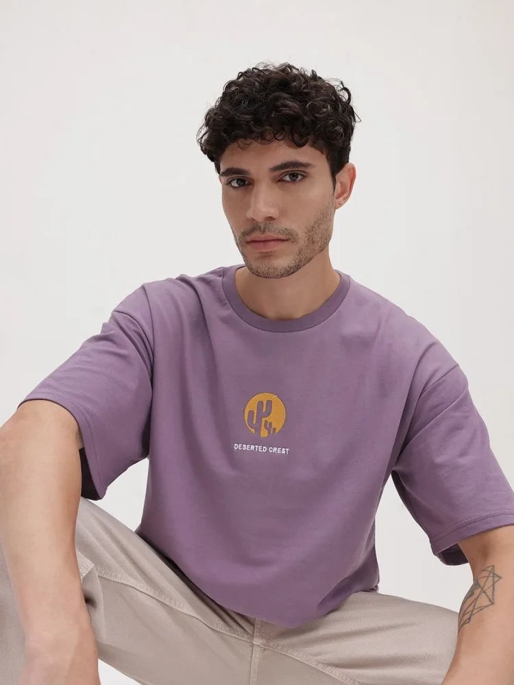 Camiseta Oversize Everyday Loft Lila — vista frontal