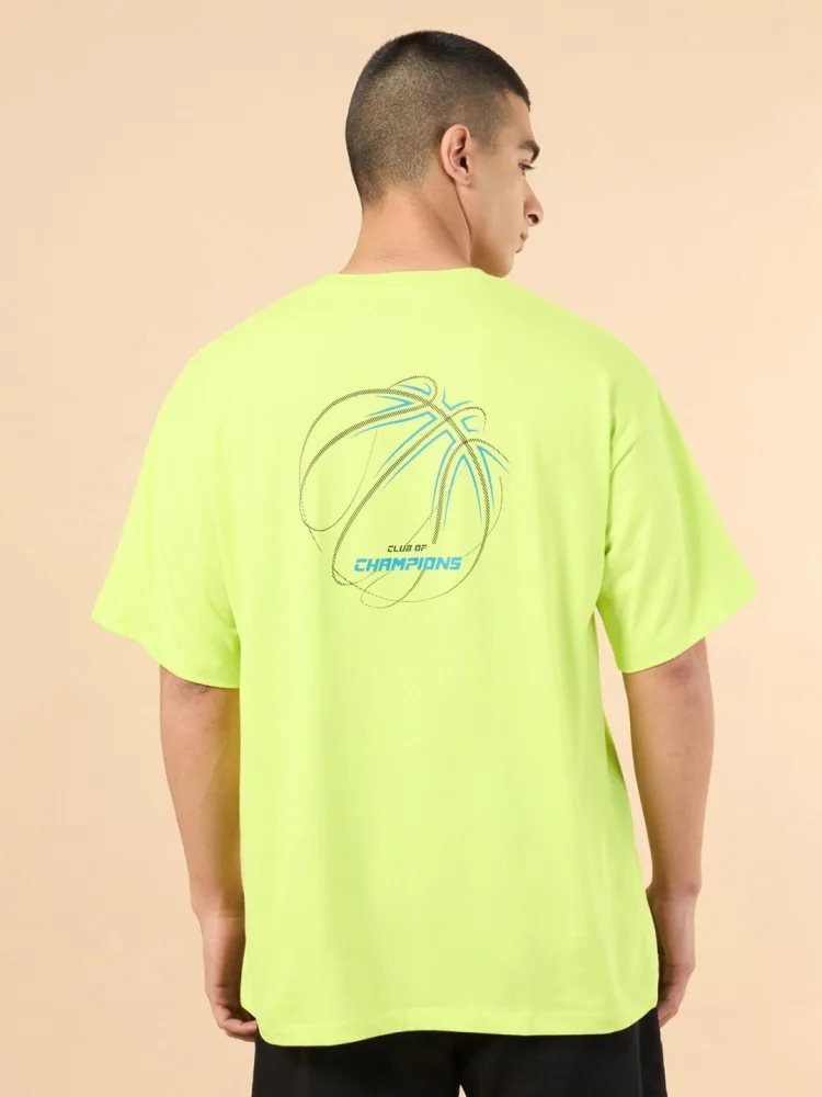 Camiseta Oversize Street Line Verde Cali — vista frontal