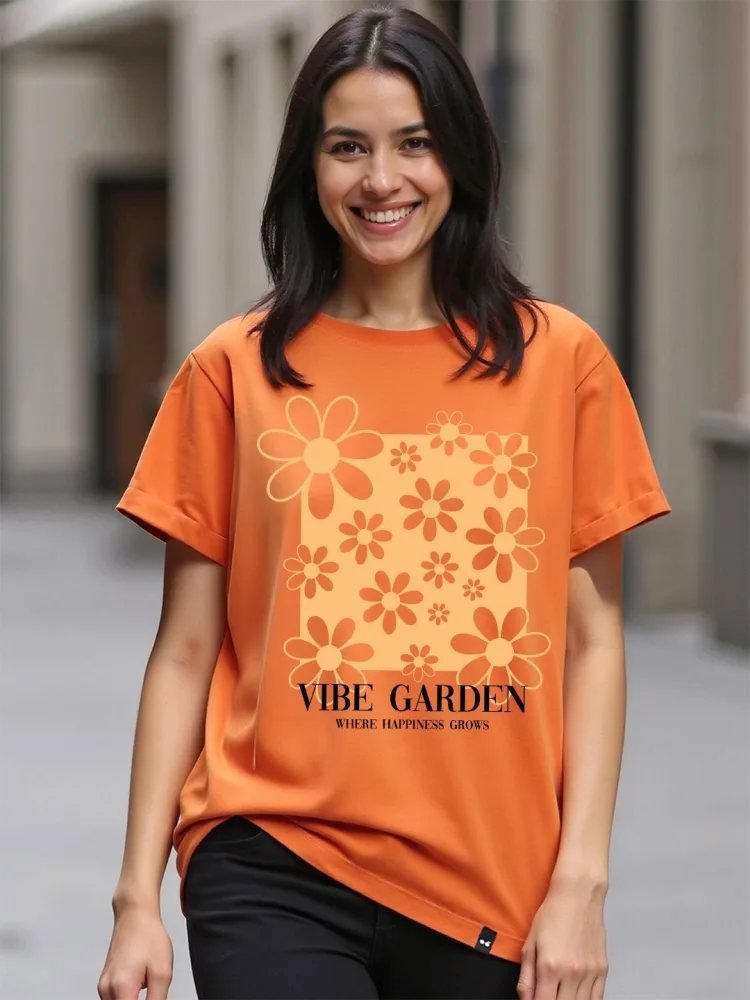 Camiseta Regular Fit Soft House Naranja — vista frontal