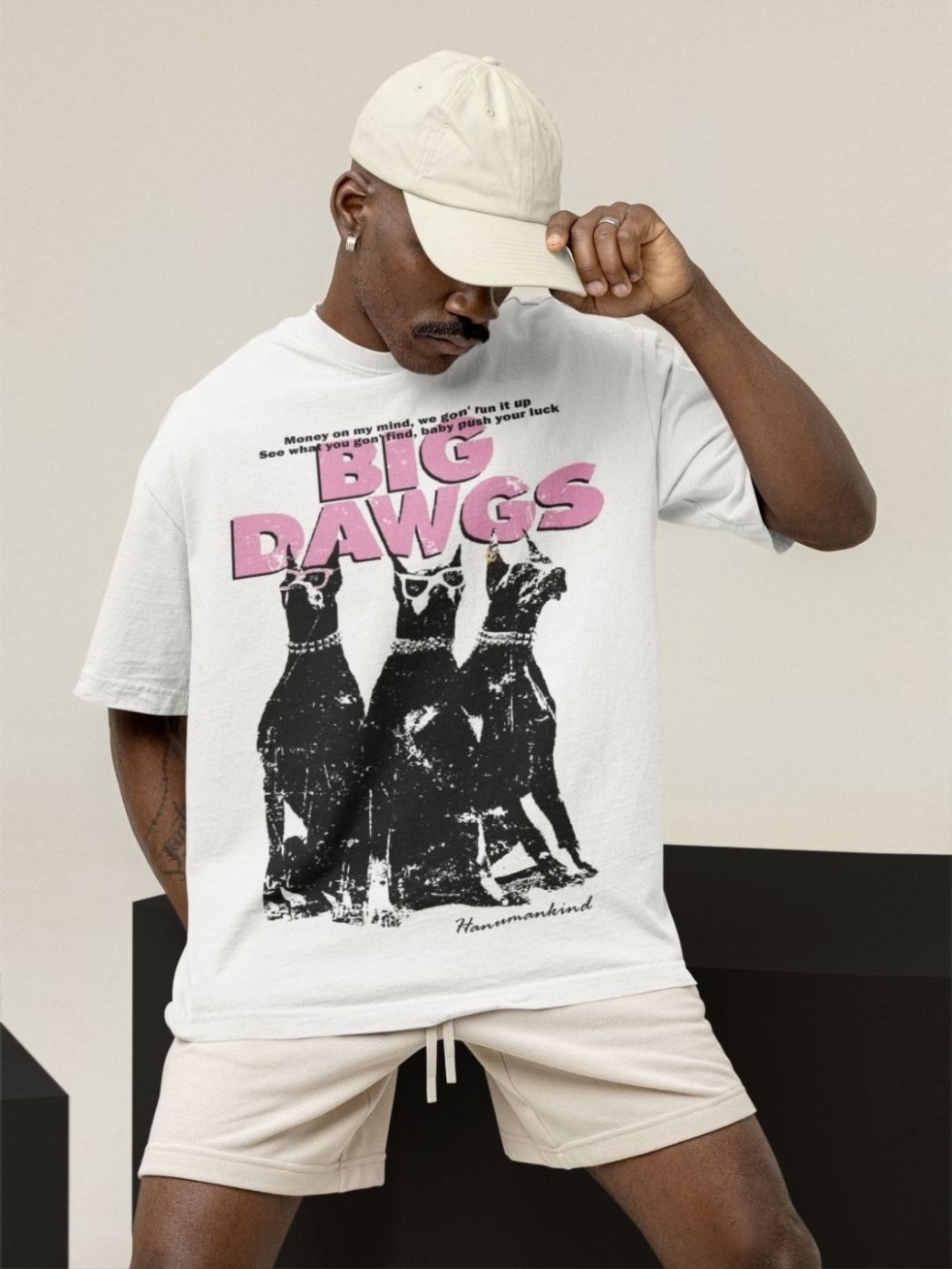 Camiseta Oversize Urban Day Blanca — vista frontal