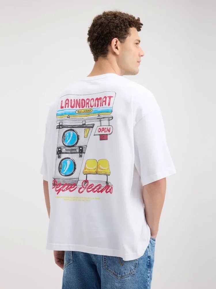 Camiseta Oversize Urban Deck Blanca — vista frontal