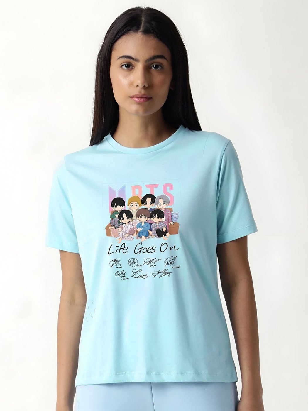 Camiseta Regular Fit Soft Craft Azul Medio — vista frontal