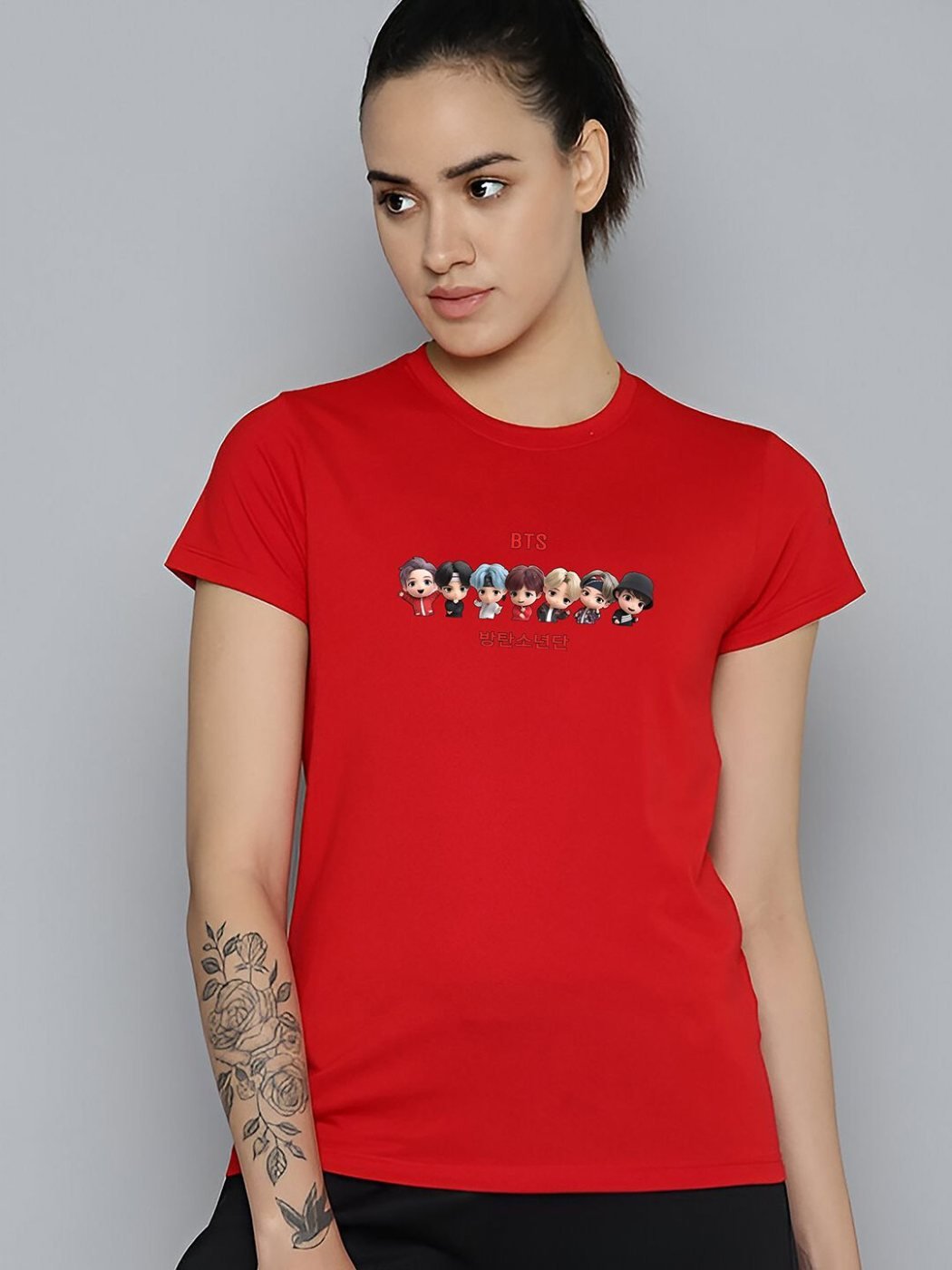 Camiseta Regular Fit City Line Roja — vista frontal