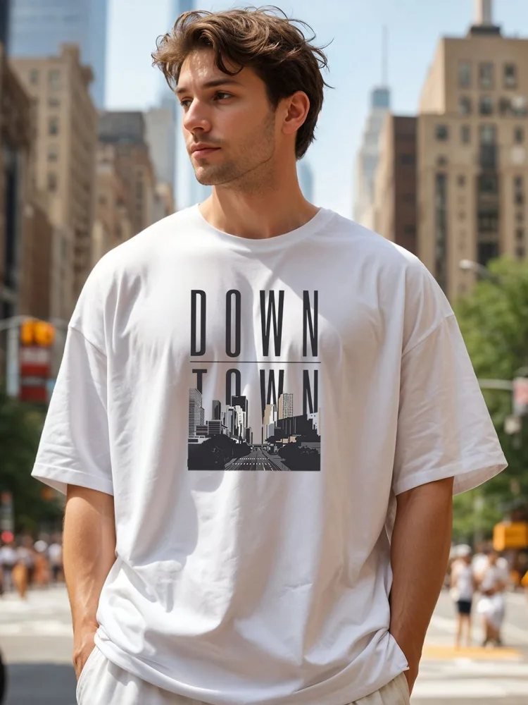 Camiseta Oversize Daily Deck Blanca — vista frontal