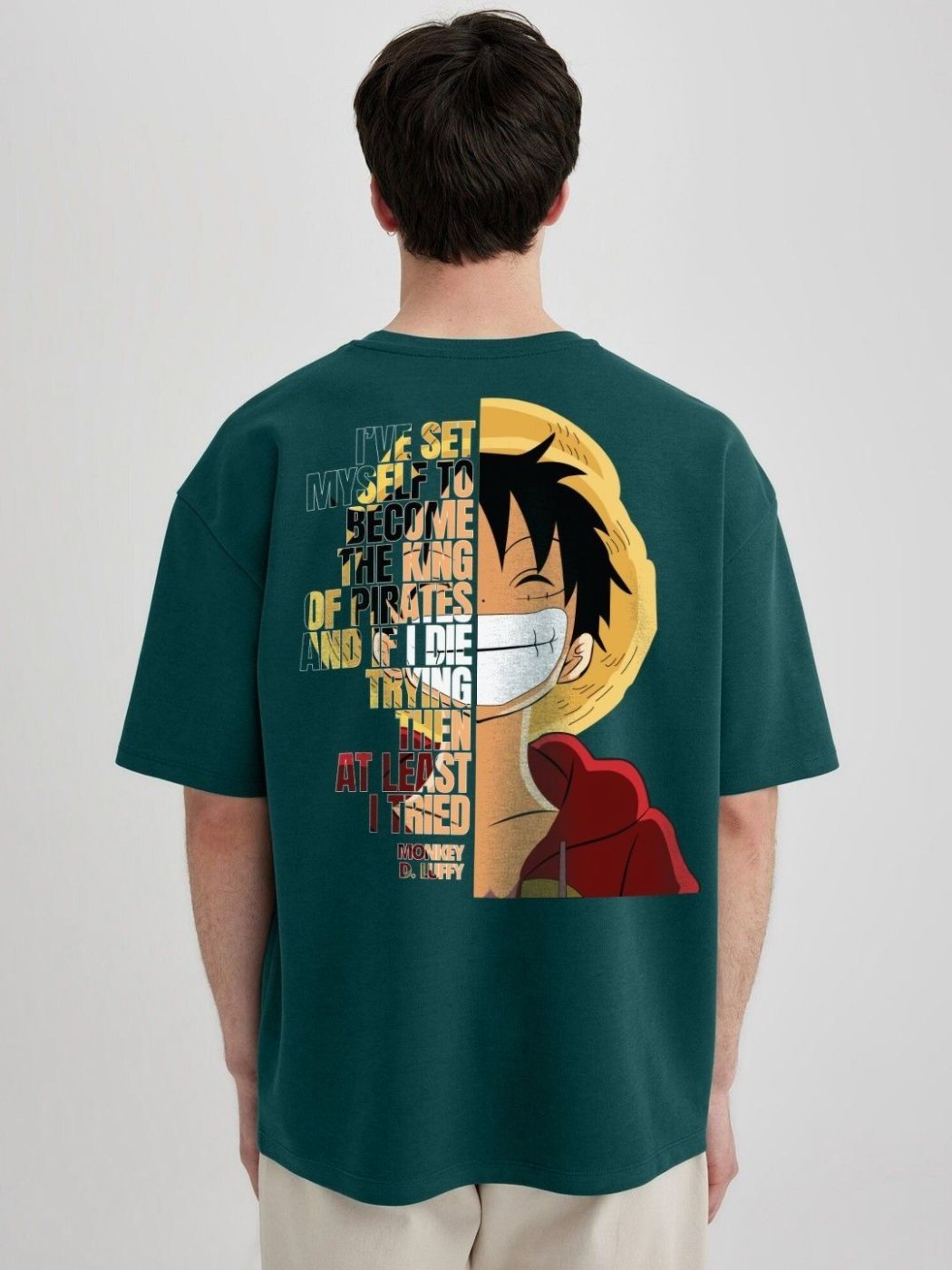 Camiseta Oversize Urban Basics Verde Cali — vista frontal