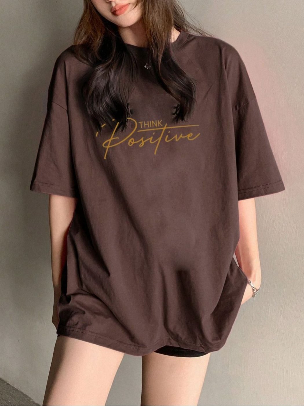 Camiseta Oversize Prime Wear Nude — vista frontal