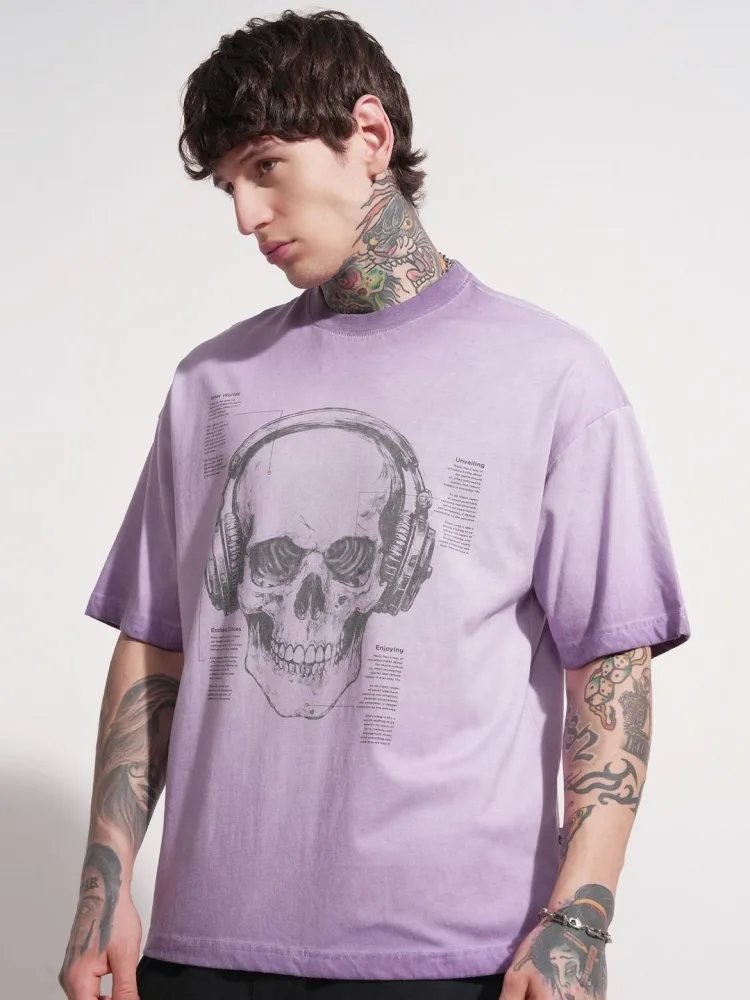 Camiseta Oversize Urban Form Lila — vista frontal