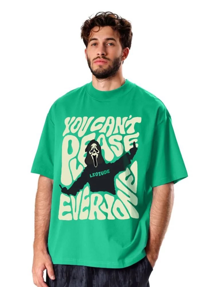 Camiseta Oversize Urban House Verde Cali — vista frontal