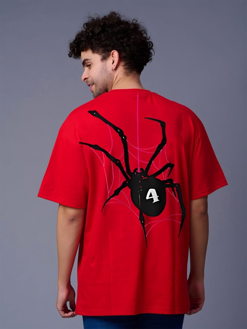 Camiseta Oversize Street Core Roja — vista frontal