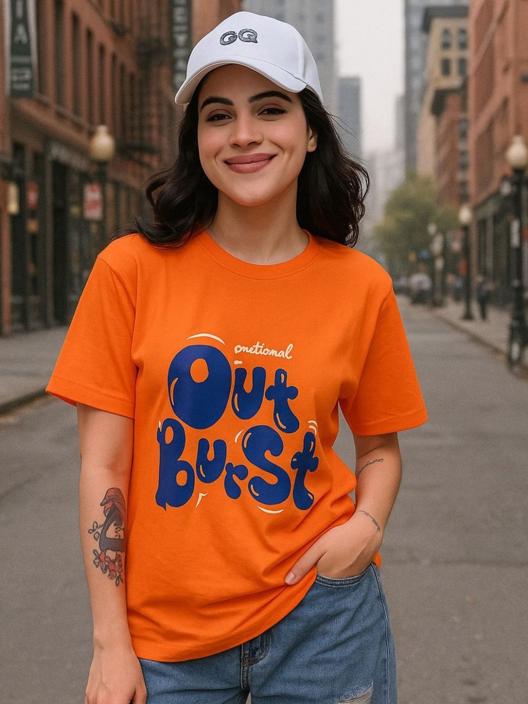 Camiseta Regular Fit Everyday Wear Naranja — vista frontal