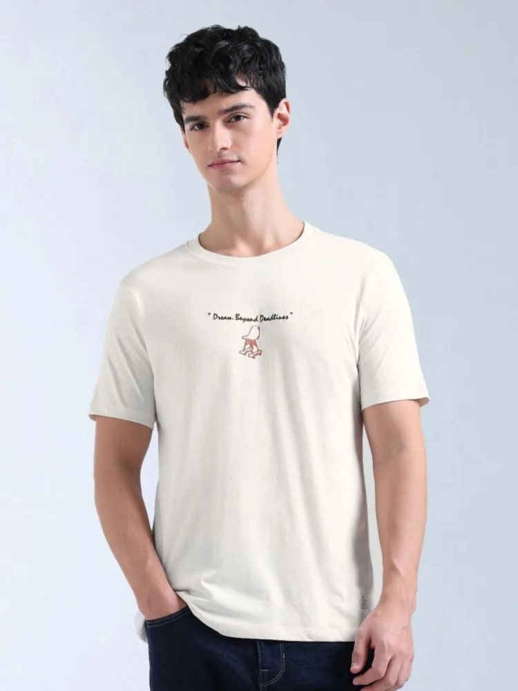 Camiseta Regular Fit Studio Co Blanca — vista frontal