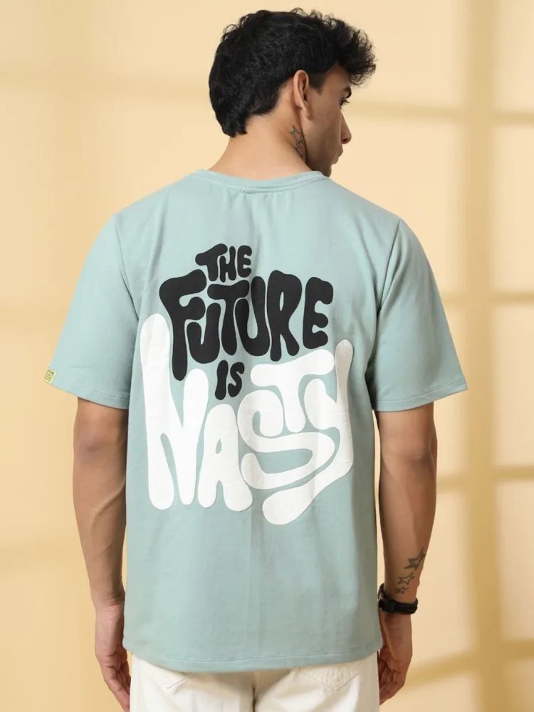 Camiseta Oversize Everyday Wear Verde Cali — vista frontal