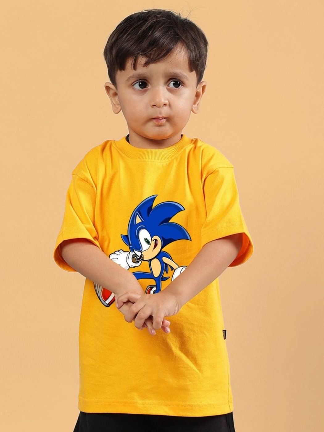 Camiseta Niño Sonic Kid Power Amarillo — vista frontal
