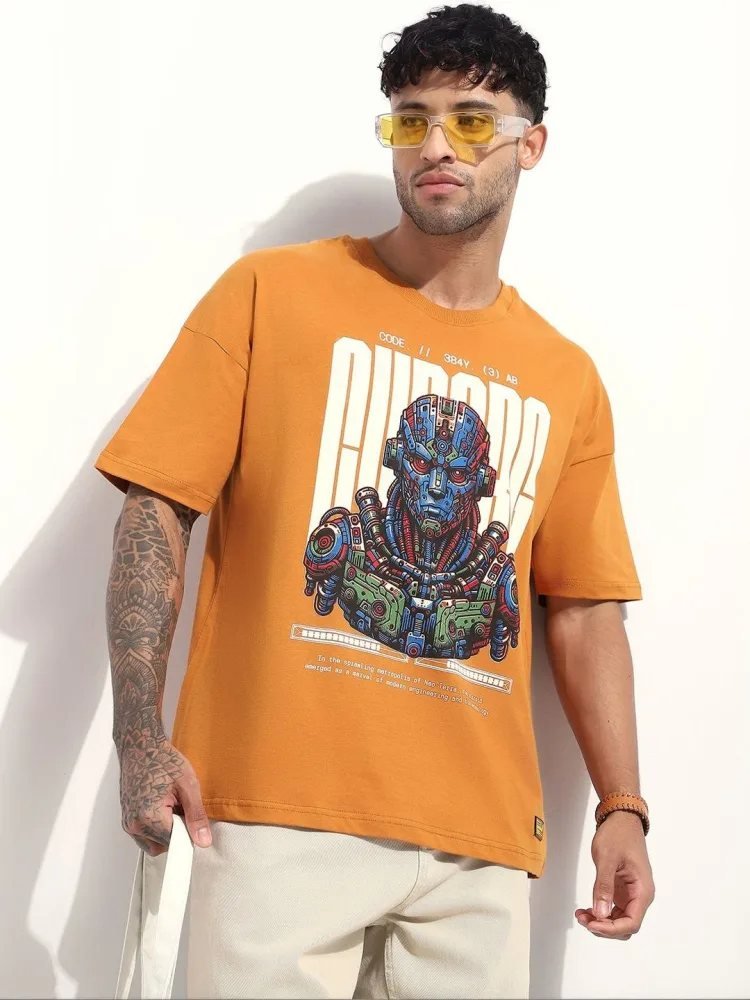 Camiseta Oversize Pure Form Amarilla — vista frontal