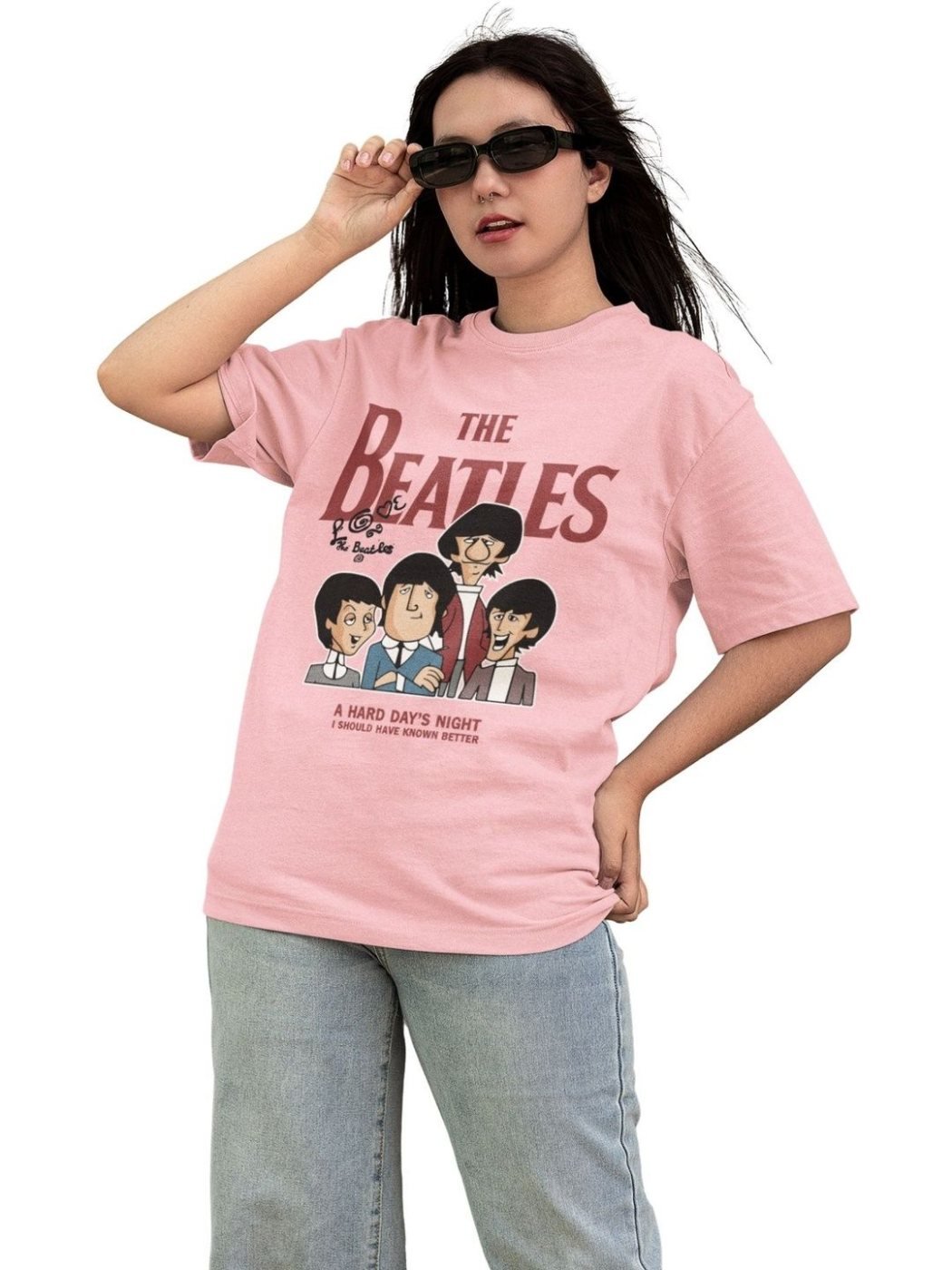 Camiseta Oversize Studio Loft Rosa Amaranto — vista frontal