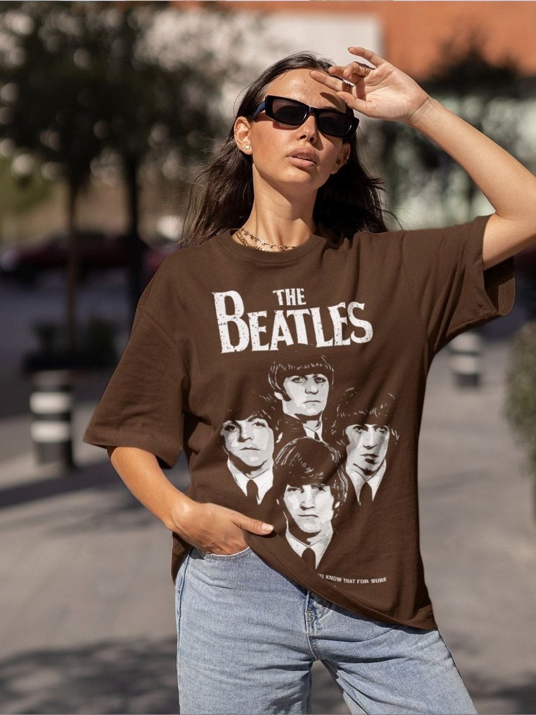 Camiseta Oversize City Mill Nude — vista frontal