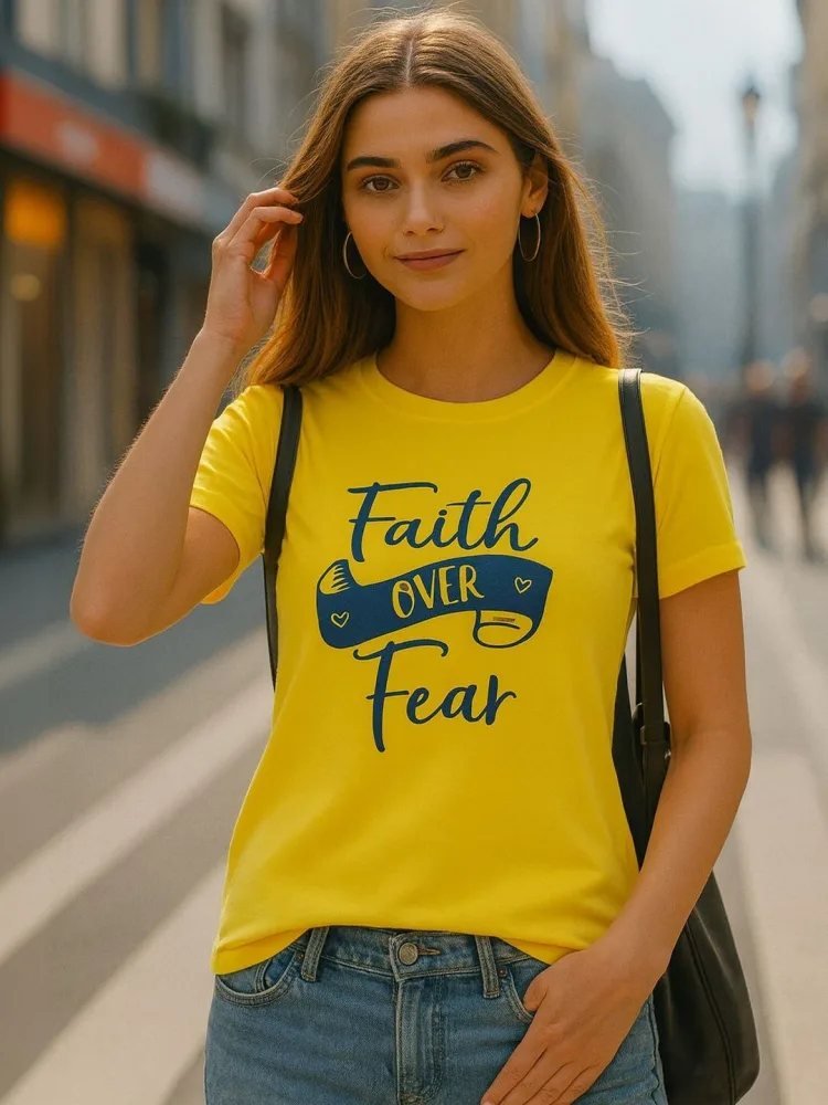 Camiseta Slim Fit Street Core Amarilla — vista frontal