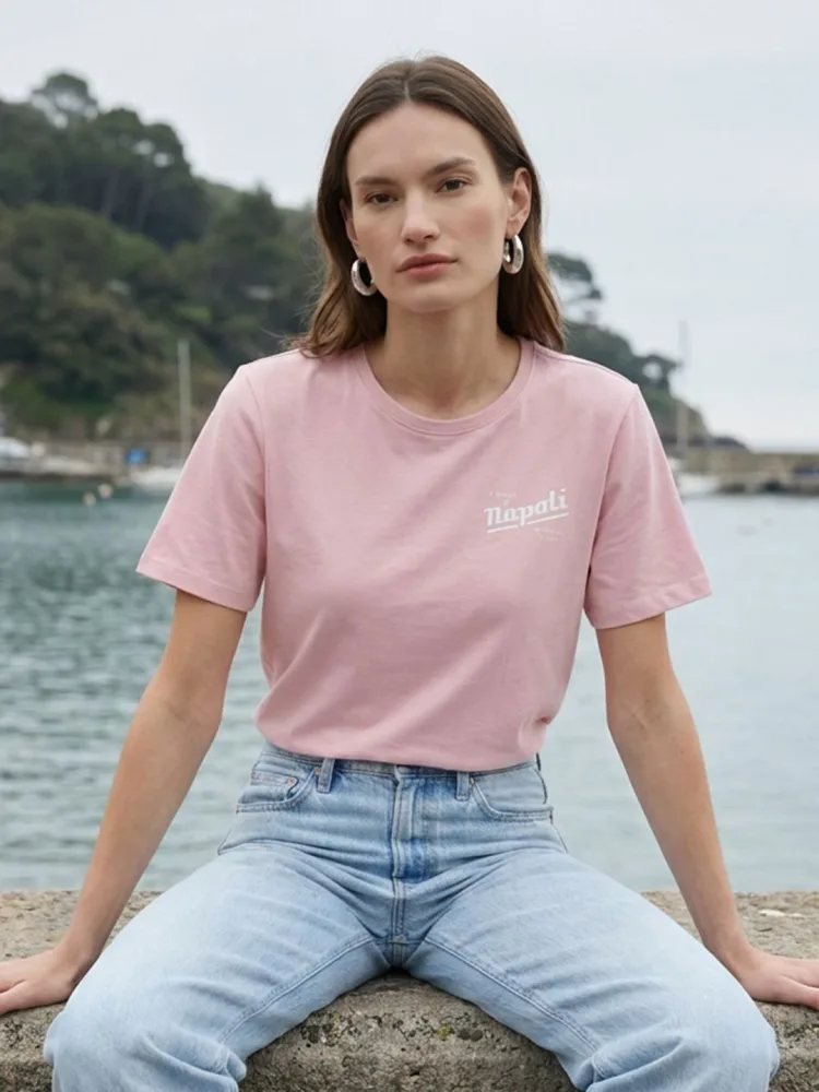 Camiseta Regular Fit Daily Club Rosa Amaranto — vista frontal