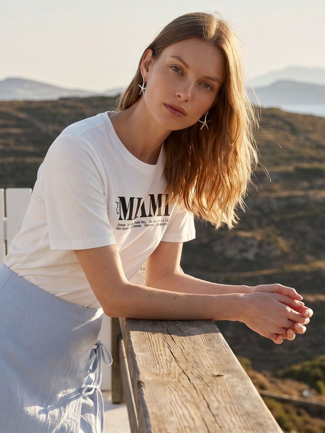 Camiseta Regular Fit Urban Day Blanca — vista frontal