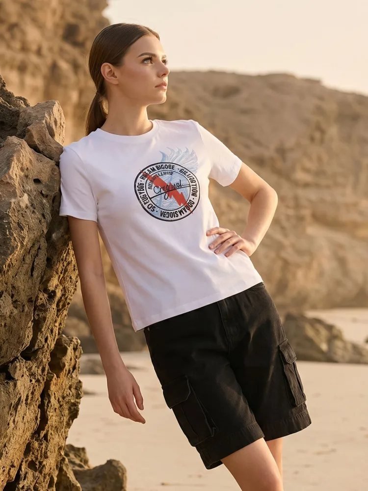 Camiseta Regular Fit City Craft Blanca — vista frontal