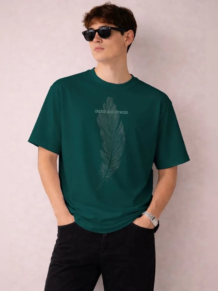 Camiseta Oversize Soft House Verde Cali — vista frontal