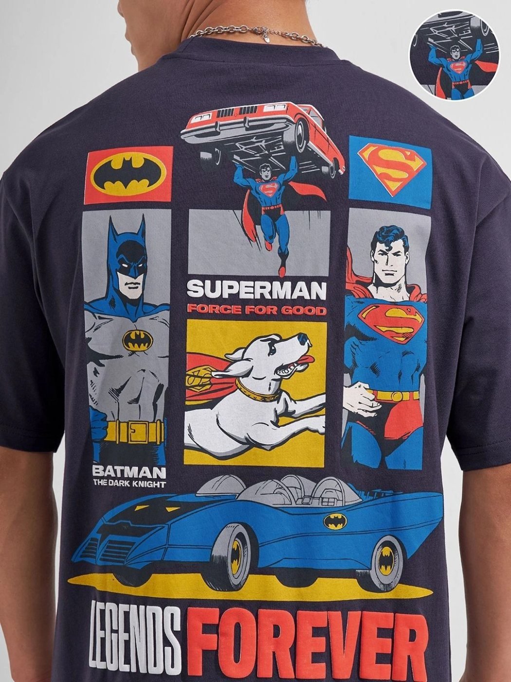 Camiseta Superman Regular Fit City Craft Azul Navy — vista frontal