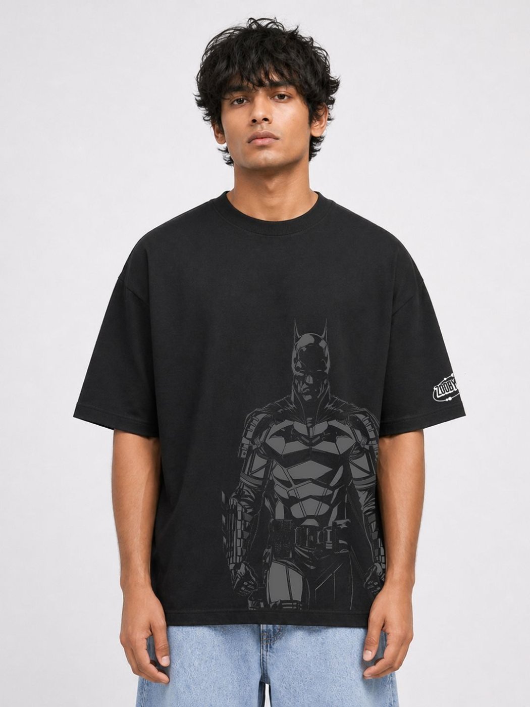Camiseta Batman Oversize Kite Co Negra — vista frontal