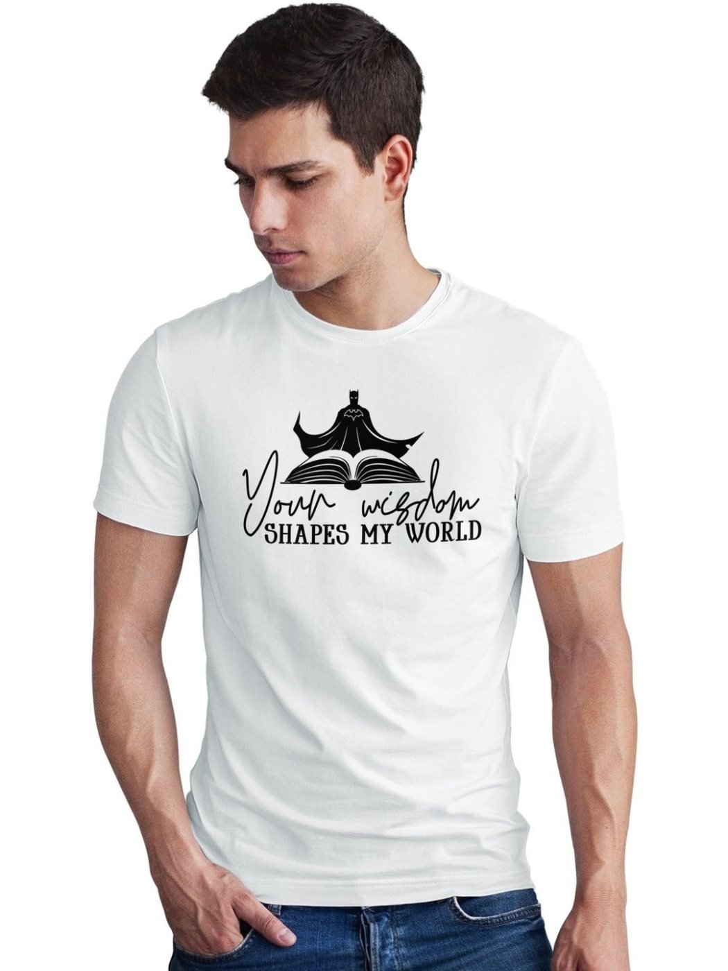 Camiseta Batman Regular Fit Apex Co Blanca — vista frontal